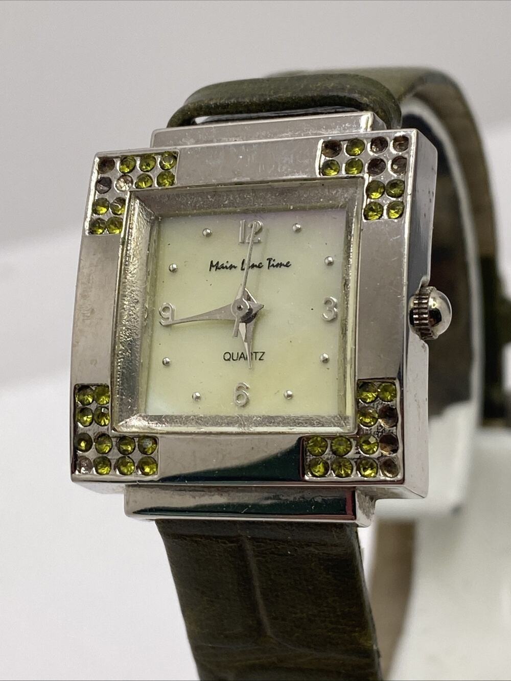 Vintage Square Green Watch New Battery